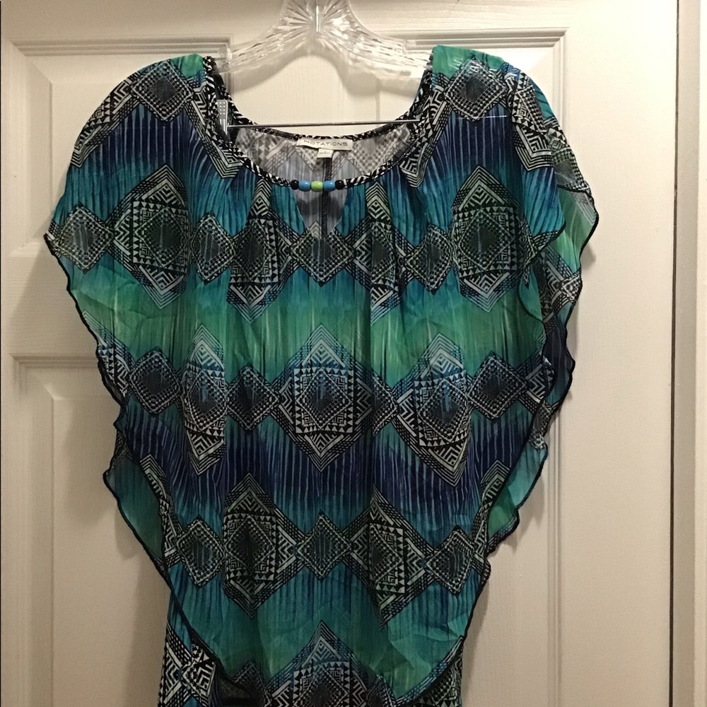Notations - Sheer Overlay Top